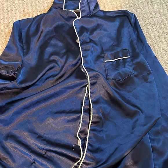 Brand new youth large pajama button up tops silk - Picture 4 of 4
